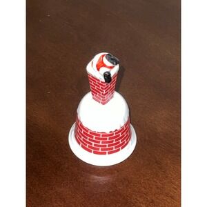 Santa in the chimney belI vintage Xmas decor‎